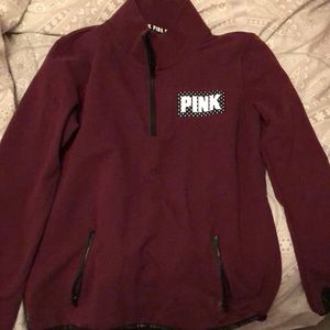 Maroon Quarter Zip with Reflective Detail